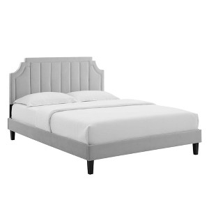 Modway Sienna Performance Velvet Queen Platform Bed - 1 of 4