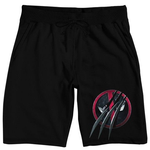 Deadpool And Wolverine Icon Men s Black Lounge Shorts Target