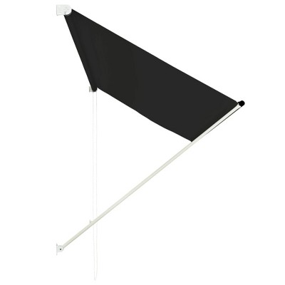 Anthracite Retractable Awning with Steel Frame, 98.4" x 59.1"