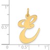 Black Bow Jewelry 14k Yellow Gold, Ella Collection, LG Fancy Script Initial Pendant A-W - 3 of 4