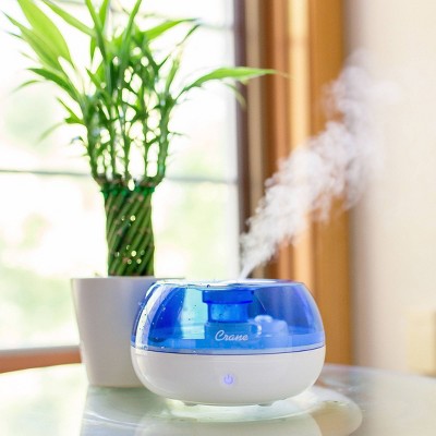 Compact Blue and White Ultrasonic Cool Mist Humidifier