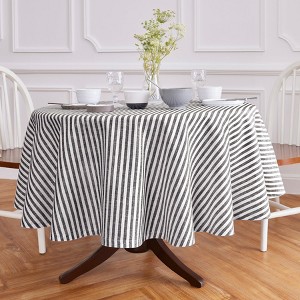 Solino Home Linen Stripe Round Tablecloth | Amalfi - 1 of 4