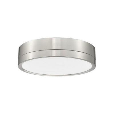 Algar 12" Brushed Nickel LED Flush Mount with Frosted Glass