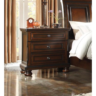 NicBex Nightstand with Drawers, Side Table with Hanging Pulls and Finish Top,Classic Bedside Table for Bedroom,Living Room