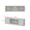 Famapy Minimalism White Wood - Grain TV Stand with Storage Cabinets - Media Console for Living Room Organization - 3 of 4