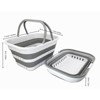 SAMMART 19L (5 Gallon) Collapsible Shopping Basket  Laundry Basket, White/Grey - 4 of 4