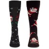 MeMoi Men's 2 Pair Pack Novelty Holiday Cheer Crew Socks Black-Black 10-13 - 2 of 4