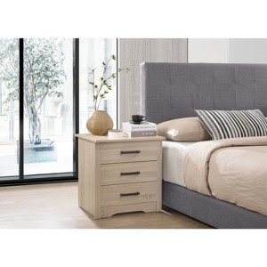 HomeStock Sandle Wood Nightstand 23x22x18 Compact Bedside Table with Warm Finish, Durable Build and Easy Assembly for Modern Decor - 1 of 4