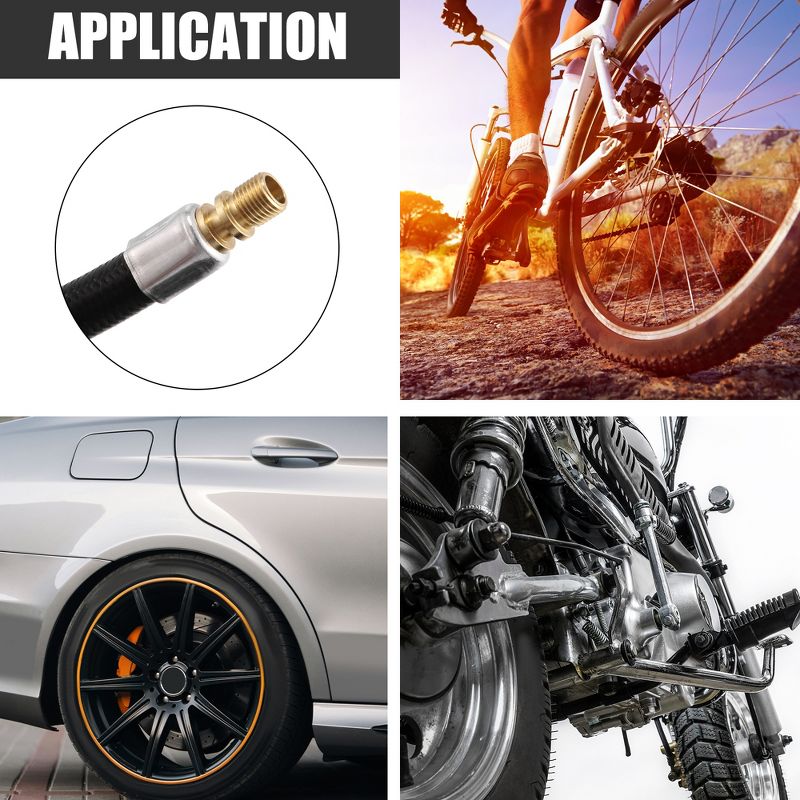 Unique Bargains Car Tire Valve Connect Pipe Air Chuck Inflator Pump Extension Adapter, 3 of 7