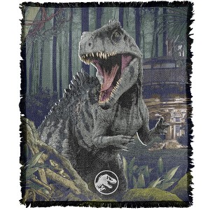 Jurassic World Jurassic World: Dominion Giganotosaurus Blanket 50"x60" Woven Tapestry - 1 of 4