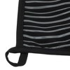 Unique Bargains Pot Holders Striped Epoxy Square Silicone Cotton Cloth Black - 3 of 4