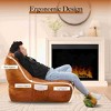 CAVINAS Suede Fabric Bean Bag Chair with High-Density Memory Foam,Cozy Lazy Sofa Chair for Living Room - 3 of 4