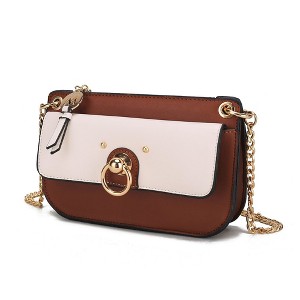 MKF Collection Jill Vegan Leather Color Block Crossbody Handbag by Mia K - 1 of 4
