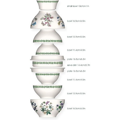 Botanic Garden 10-Piece Floral Porcelain Nesting Bowl Set