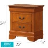 HomeStock  Nightstand – 24"H X 22"W X 16"D, Durable Finish, Compact Design - 2 of 4