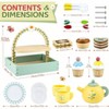 Wooden Tea Set , Play Food Cake Toys,Kitchen Accessories, Pretend Play Princess Set - 3 of 4