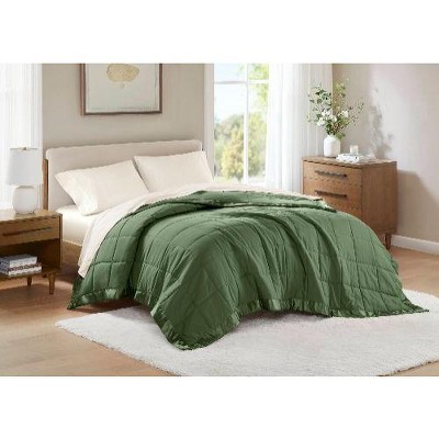 Sapphtopaz Twin Size 3M Scotchgard Down Alternative Blanket, Microfiber Throw Blanket with Satin Trim, 68" x 90" Lightweight Cooling Blankets for Bed