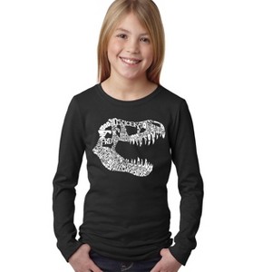 LA Pop Art Girl's Word Art Long Sleeve - TREX - 1 of 4