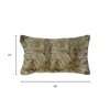 HomeRoots Set of Two 12" X 20" Taupe Sheepskin Lumbar Throw Pillows - 3 of 4
