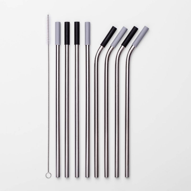 target.com | 9pc Stainless Steel Straws