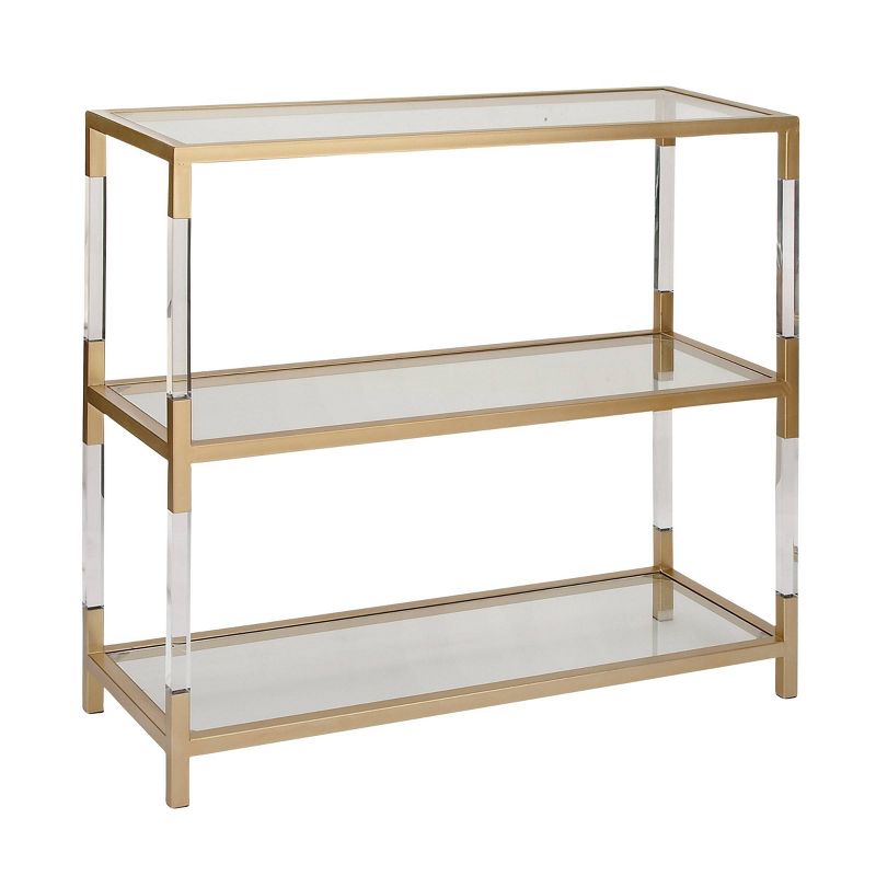 Metal and Acrylic Console Table Gold - Olivia &#38; May, 4 of 6