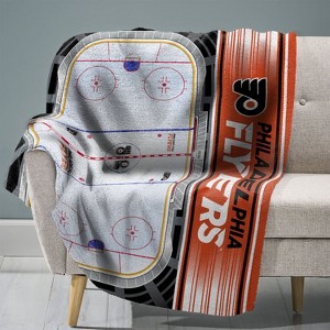 Sleep Squad Philadelphia Flyers Home Ice 60 x 80 Raschel Plush Blanket - 1 of 4