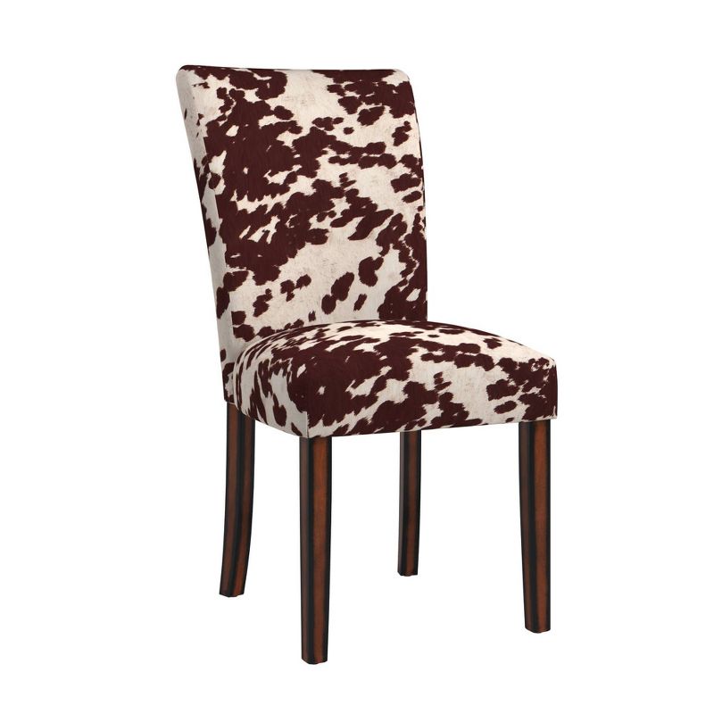 Set of 2 Quinby Parson Dining Chair Wood Brown Cowhide - Inspire Q, 5 of 11