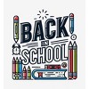 "Back In School" Adult Crew Neck Short Sleeve Tee - 2 of 2