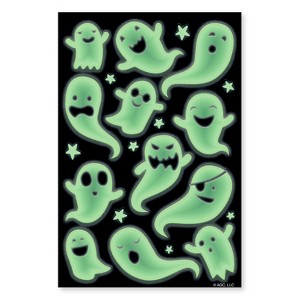 42ct Halloween Glow in the Dark Stickers Ghost - 1 of 4