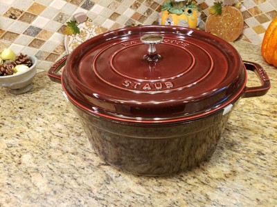 Staub Cast Iron Round Cocotte, Dutch Oven, 9-quart, serves 9-10, Made in  France, Cherry, 9-qt - Harris Teeter