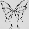 Rerun Island Women's Bow Butterfly Short Sleeve Graphic Cotton Cropped Loose T-shirt - Bright White 2X - 2 of 4