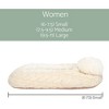 Elanze Designs Ballerina Knit Pom Womens Plush Lined Cozy Non Slip Indoor Soft Slipper - Cream, Small - 4 of 4