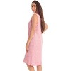 Dreamcrest Womens Sleeveless Nightgown with Lace Trim – Comfortable Sleepwear Pajamas – Solids & Prints - 2 of 3