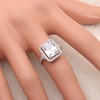 Dorian Engagement Ring Halo Emerald Sterling Silver Women Ginger Lyne Collection - 3 of 4