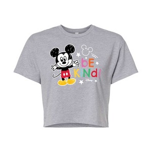Women's - Disney - Mickey Mouse Cropped Graphic T-Shirt - 1 of 4