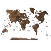 HomeRoots 35" X 59" Dark Brown Wood World Map Hanging Dimensional Sculpture - 3 of 4