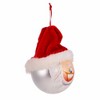 5.0 Inch Santa Face Ball Ornament Christmas Claus Painted Tree Ornaments - 3 of 3