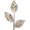 Northlight 25.5" Glittered Champagne Gold Leaves Christmas Spray - 4 of 4
