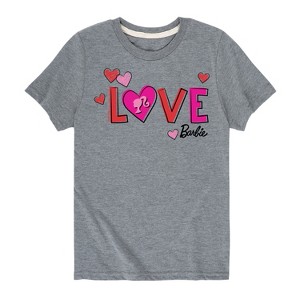 Boys' - Barbie - Patterned Love Short Sleeve Graphic T-Shirt - 1 of 4