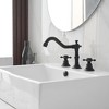 BWE 8 in. Widespread 2-Handle 3-Hole Bathroom Faucet with Drain Kit and Supply Lines in Matte Black - 2 of 4