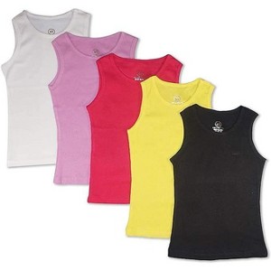 Studio 3 Little/Big Girls 5 Pack Everyday Wear Rib Knit Tank Tops - 1 of 4