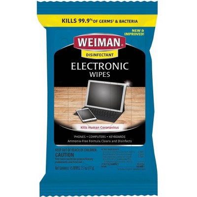 Weiman Disinfectant Electronic Wipes - 15ct/2.7oz
