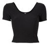 Women's Rib Crop Short Sleeve Top - BANDIER - 3 of 3