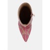 High Roller Rhinestones Embellished Stiletto Boots Women - 4 of 4