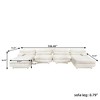 WJShome 6-Piece 146.44" U-shape Large Sectional Sofa with Removable Ottomans for Living Room - 3 of 4