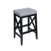 Modern Upholstered Backless Saddle Kitchen Stool,Set of 2-Christopher Knight Home - 4 of 4
