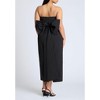 ELOQUII Women's Plus Size Pleated Bodice Bow Detail Dress - 3 of 3