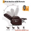 Power Lift Recliner Chair - Heat and Massage, Adjustable Back & Legs, PU Leather Electric Lift Chair Designed for The Elderly and People - 4 of 4