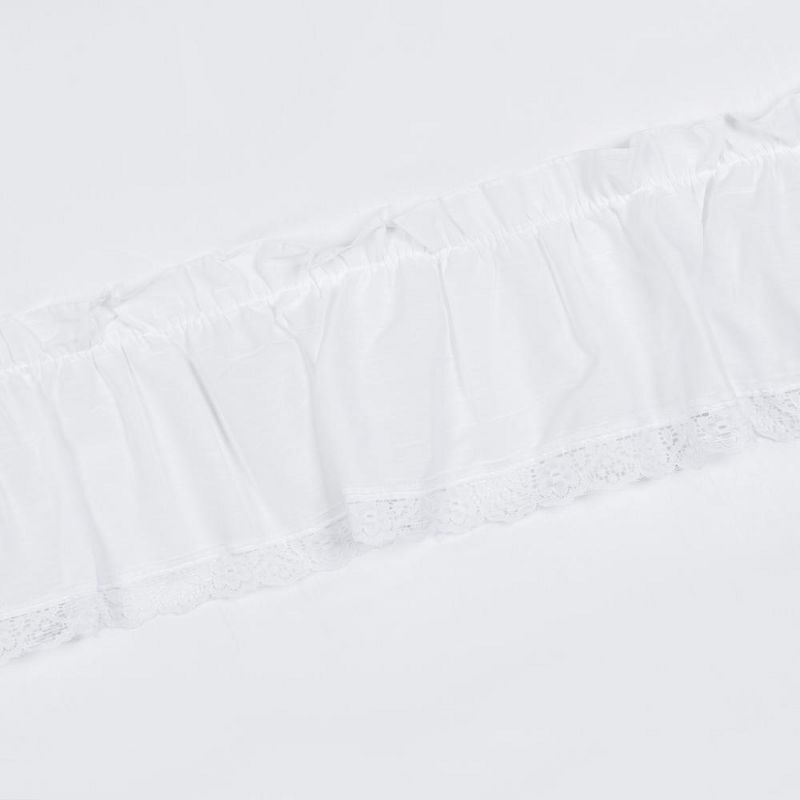 Ellis Curtain Madelyn Ruffled Victorian Priscillas 1.5" Rod Pocket Curtain Panel White, 4 of 5