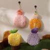 REGALWOVEN Cute Cartoon Fuzzy Ball Hanging Hand Towels Set for Bathroom, Toilet - 4 of 4